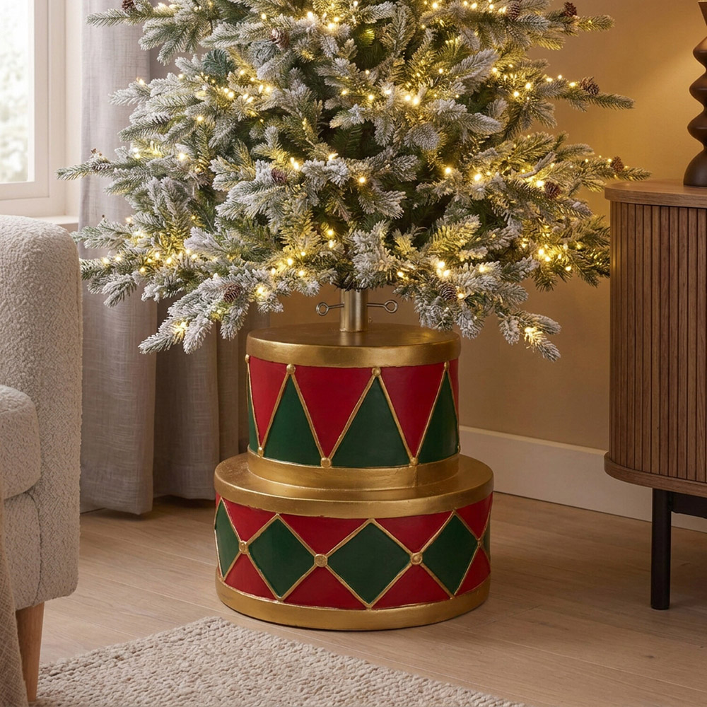 Stacking Drum Artificial Tree Stand Image 2