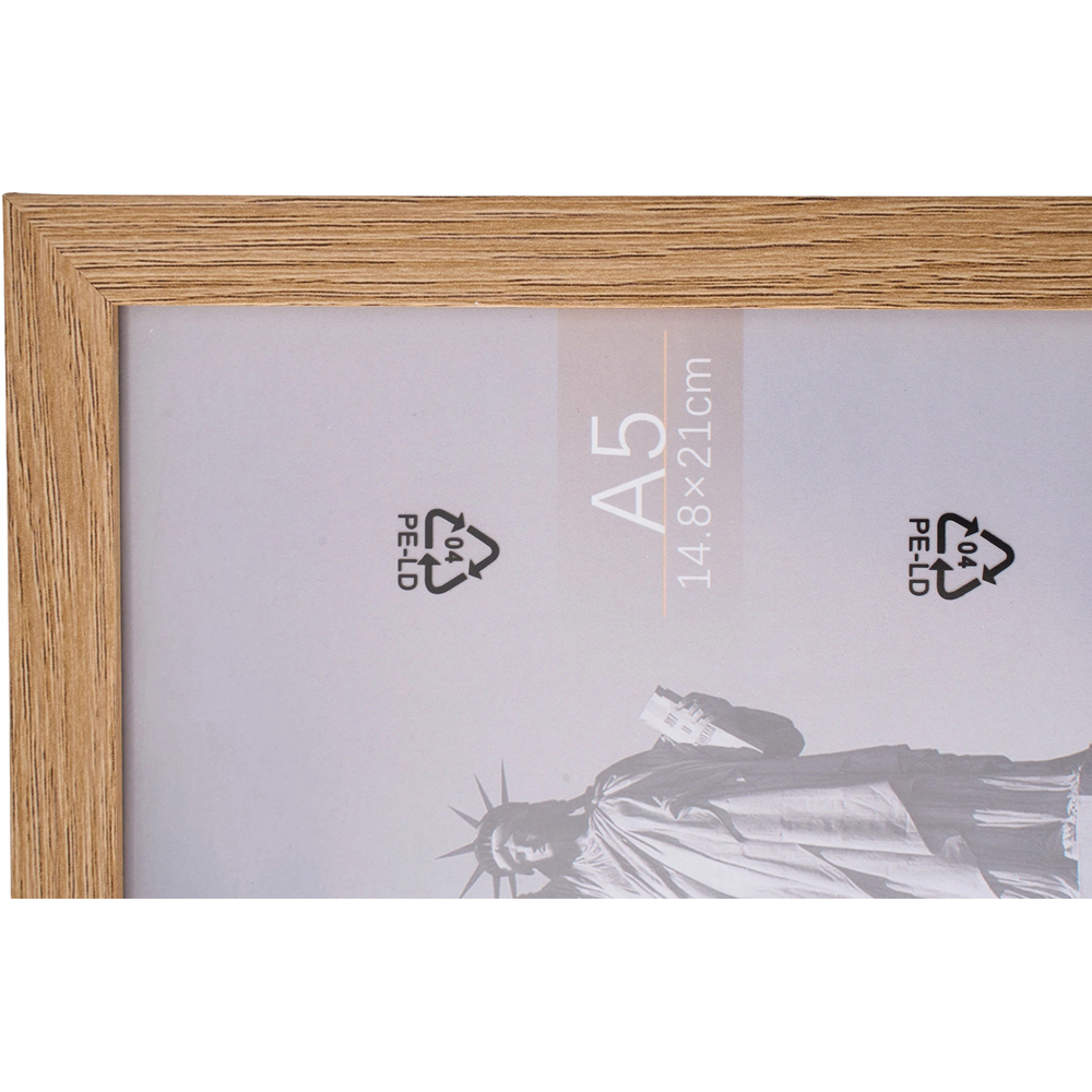Living and Home Natural Wood Grain Photo Frame 5.8 x 8.3 inch 5 Pack Image 6