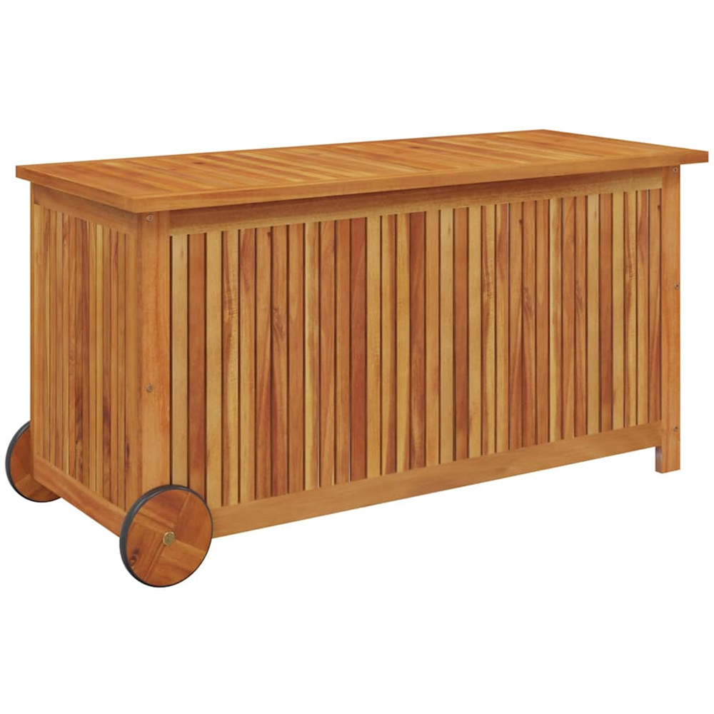 vidaXL 58 x 113 x 50cm Brown Acacia Wood Garden Storage Box Image 2