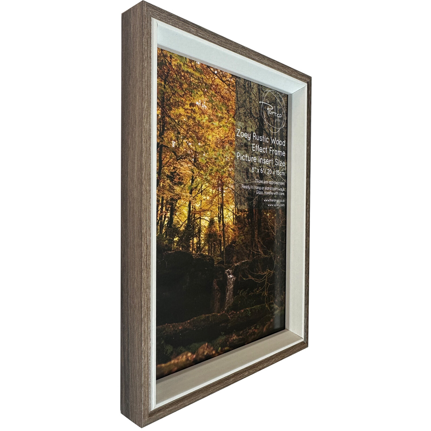 Zoey Rustic Wood Effect Frame - Brown / 8x6in Image 2