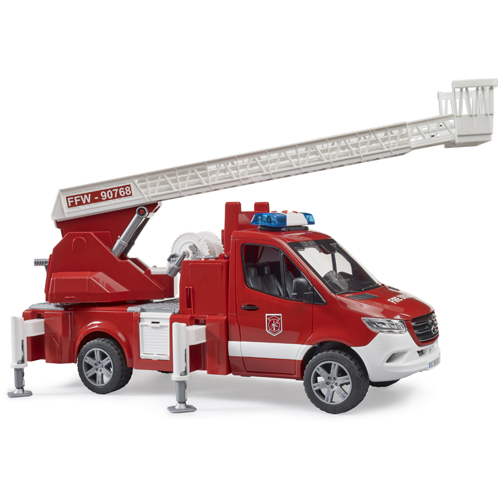 Bruder Kids MB Sprinter Fire Engine with Ladder Water Pump Playset Model Image 2