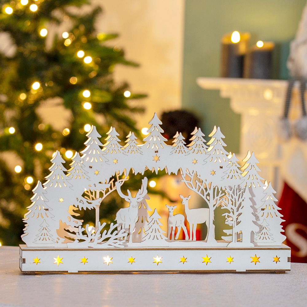The Christmas Workshop LED Arch Winter Forest Bridge Decoration Image 5
