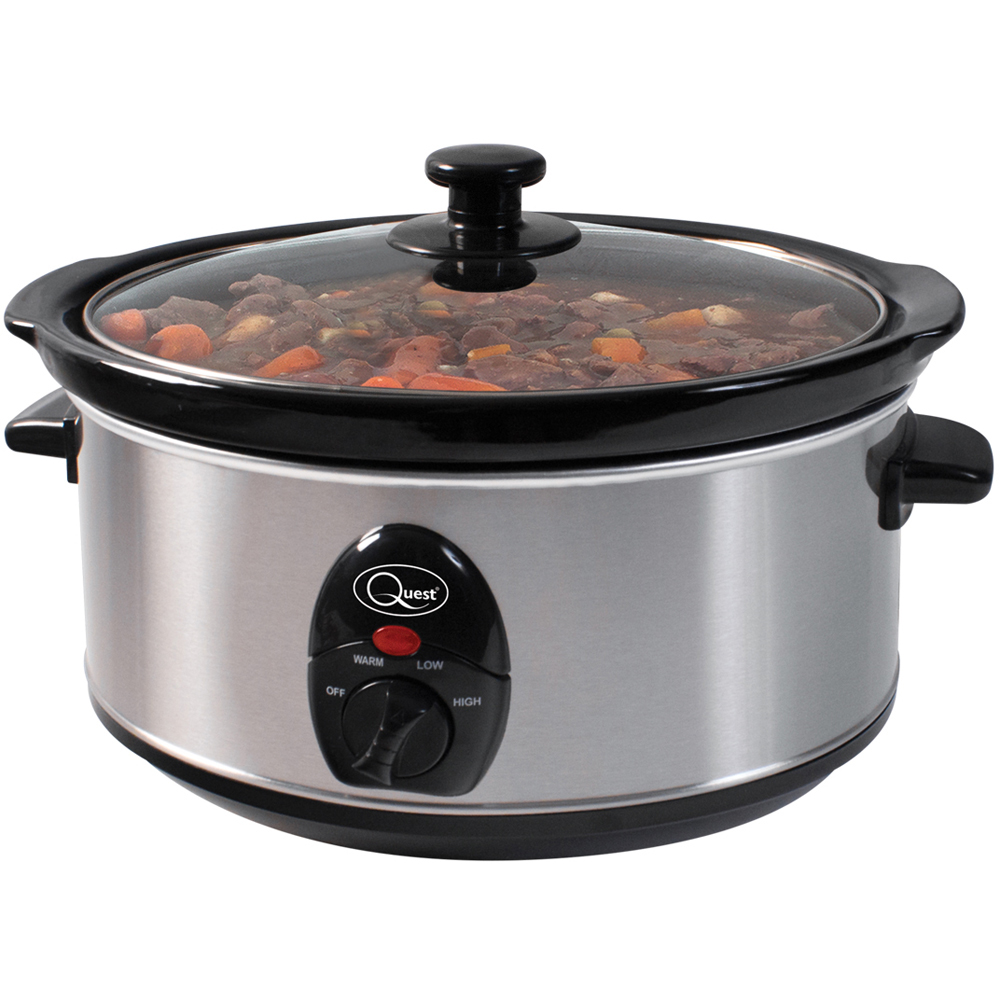 Quest Stainless Steel 3.5L Slow Cooker 200W Image 1