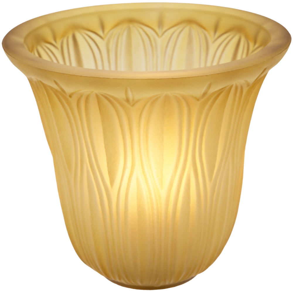 Happy Homewares Amber Etched Glass Shade 2 Pack Image 6