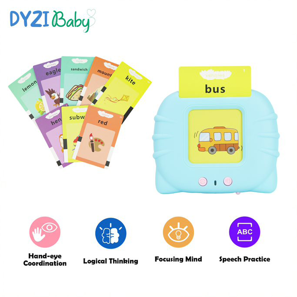Dyzi Toddlers Blue Talking Flash Card Learning Toy Image 2