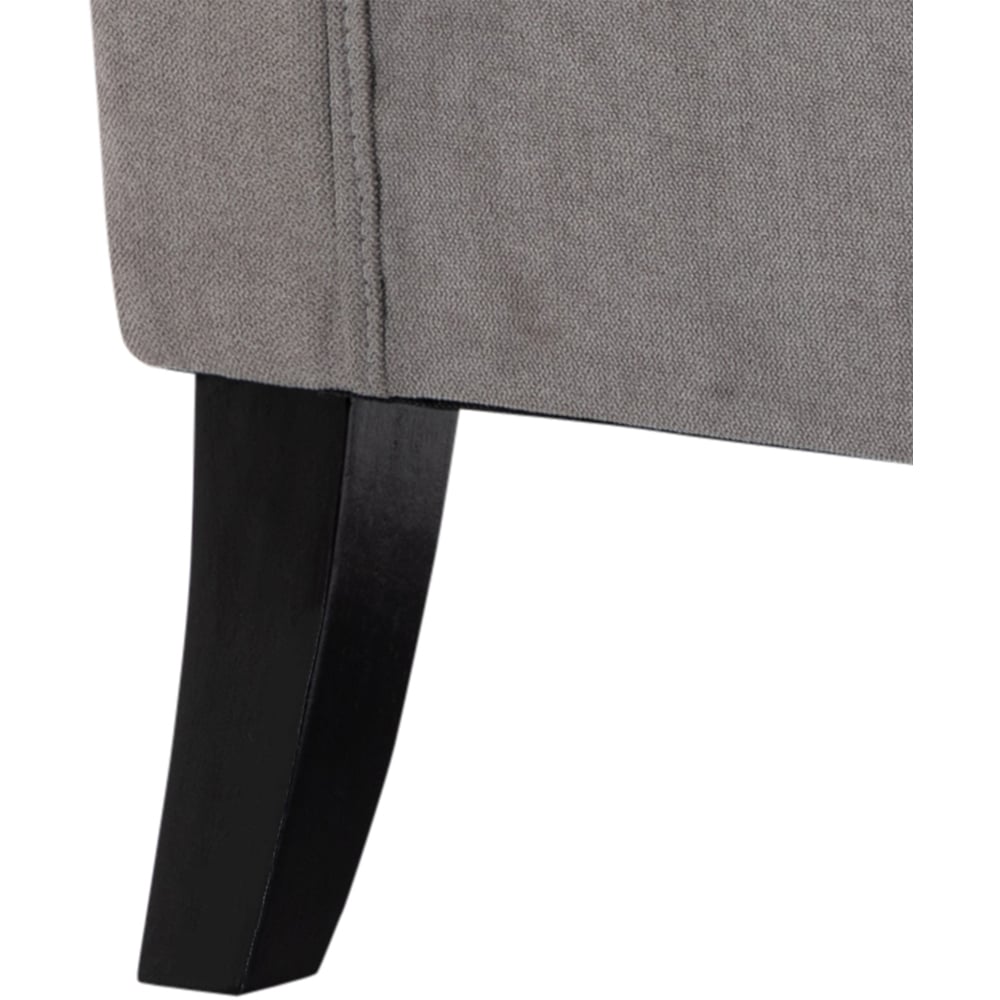 Portland Grey Retro Upholstered Wingback Armchair Image 3