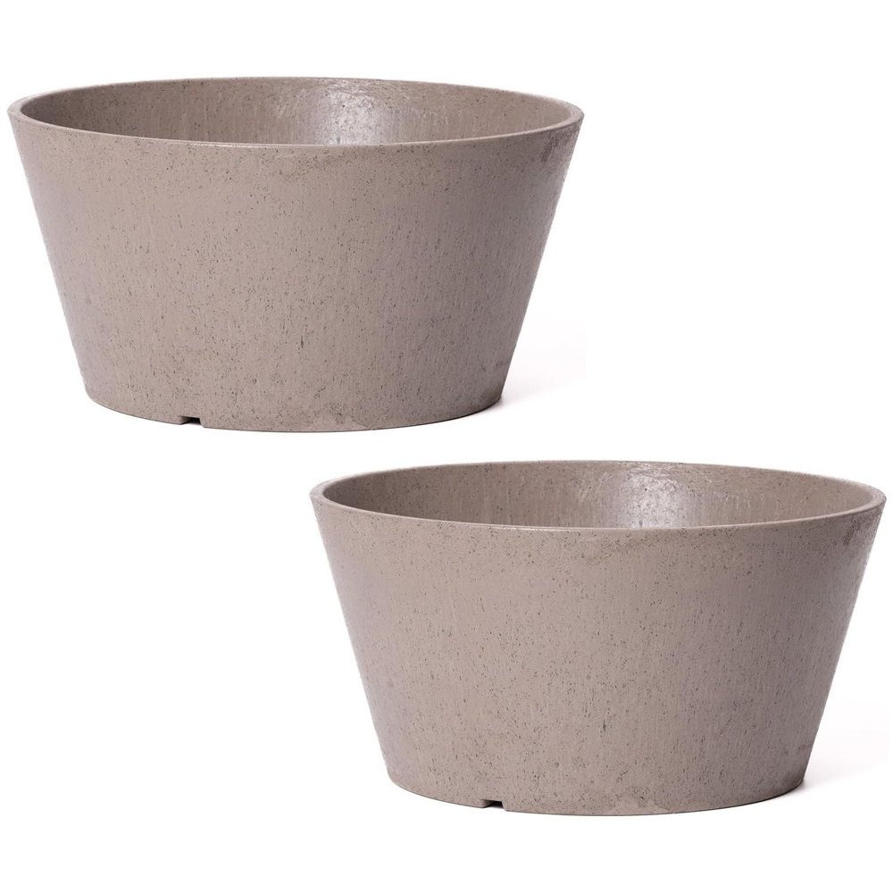 Garden Gear Octavia Oak Planter 15cm 2 Pack Image 1