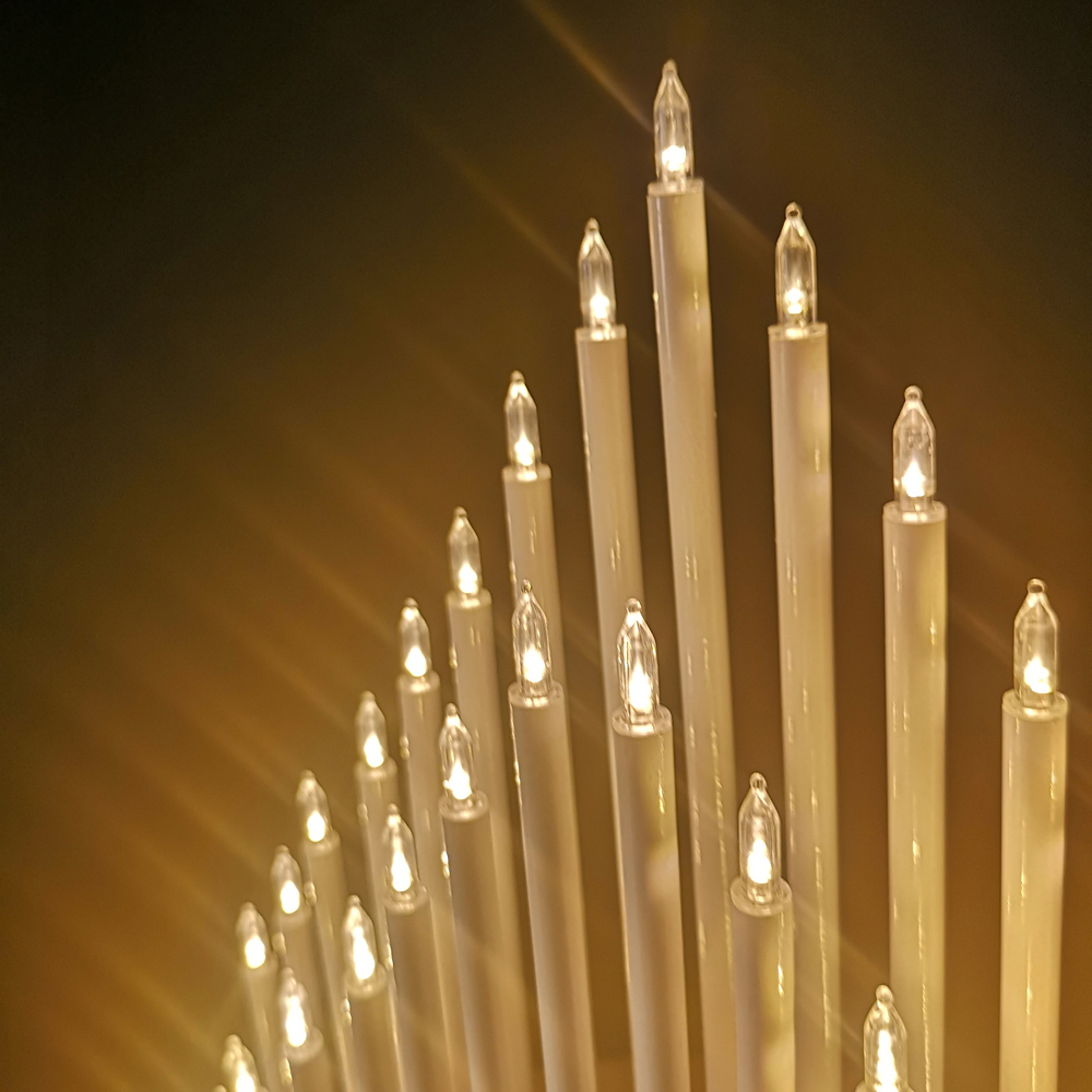 Samuel Alexander Warm White LED White Candle Bridge Christmas Decoration 34cm Image 3