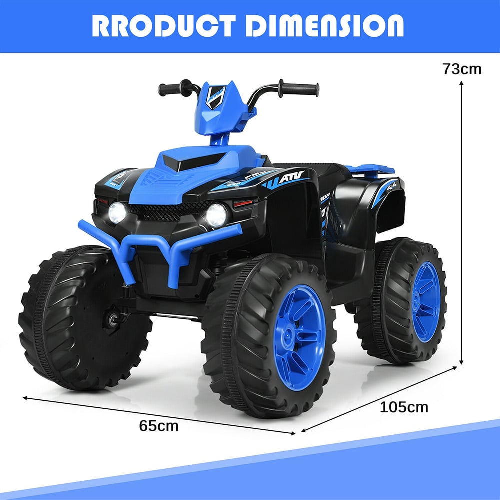 Costway Blue Electric Kids Ride On ATV Quad Bike Image 9