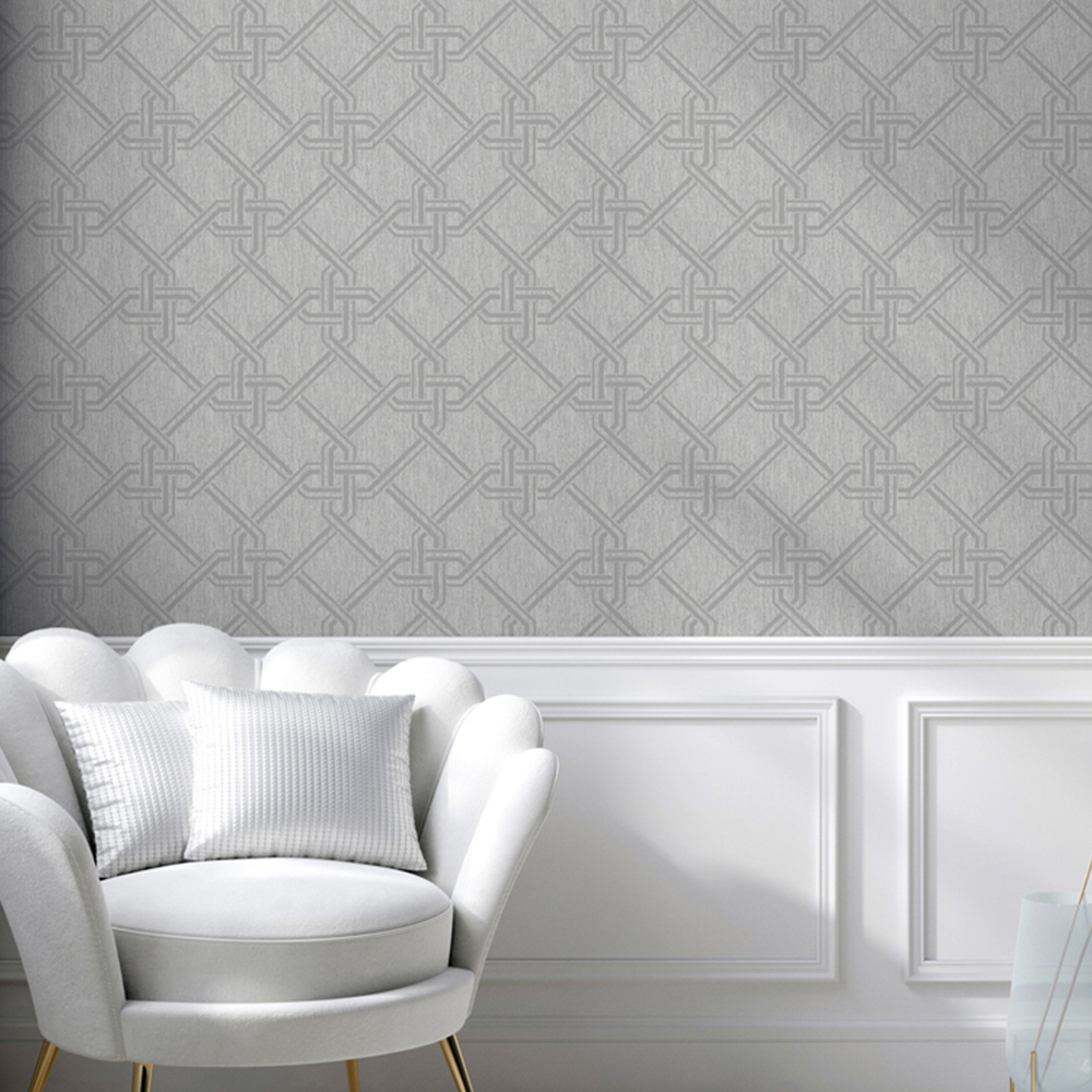 Arthouse Gianni Foil Silver Wallpaper Image 6