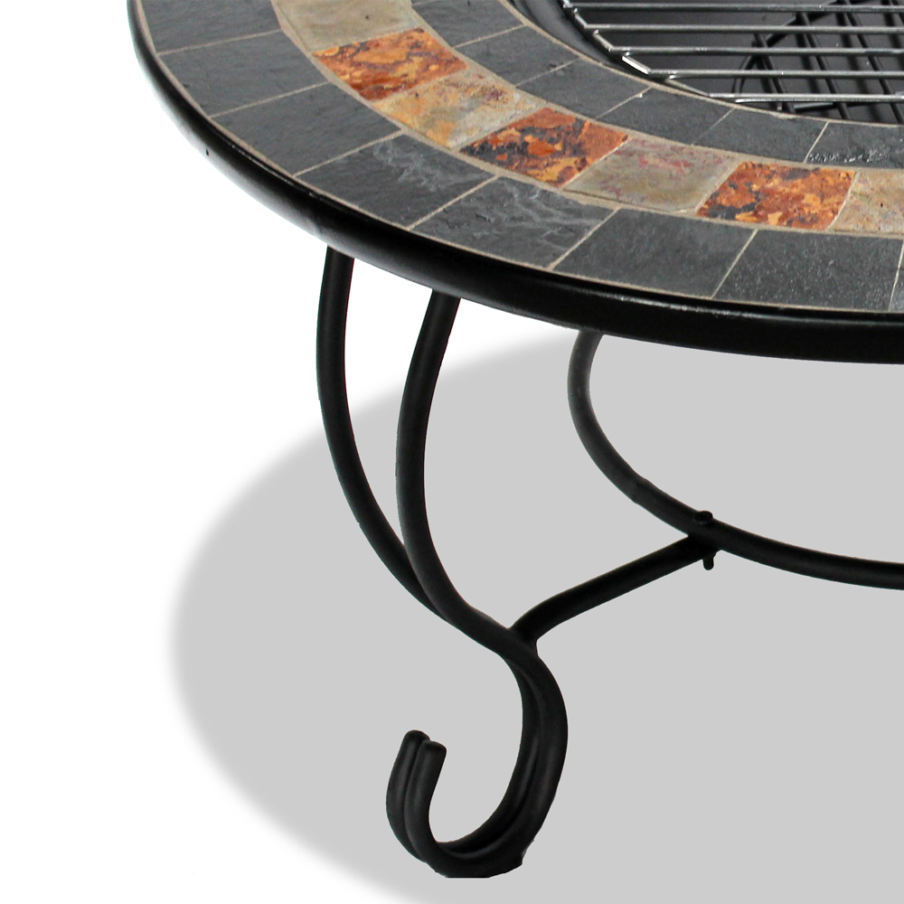 Centurion Supports Fireology Dakota Brick Red and Charcoal Slate 4 in 1 Fire Pit Image 8