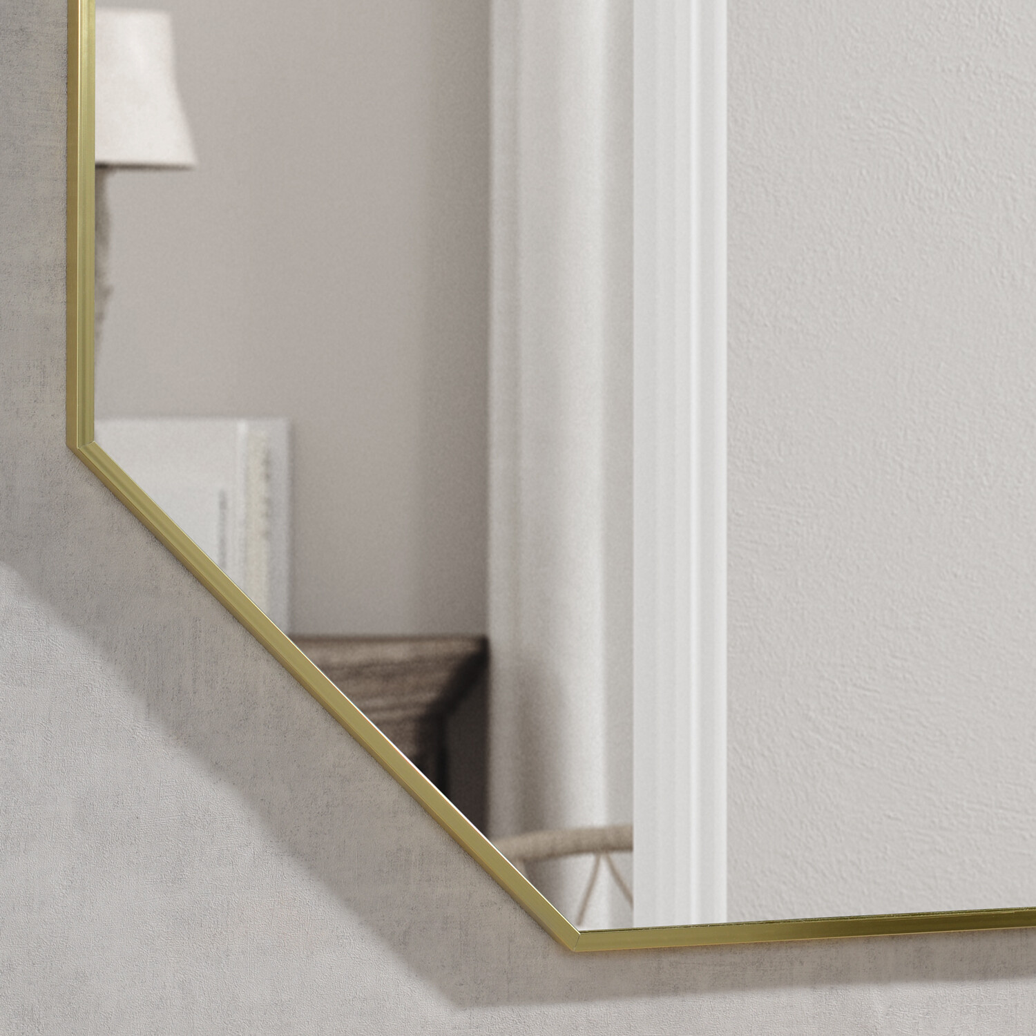 Gold Octagonal Mirror Gold Image 2