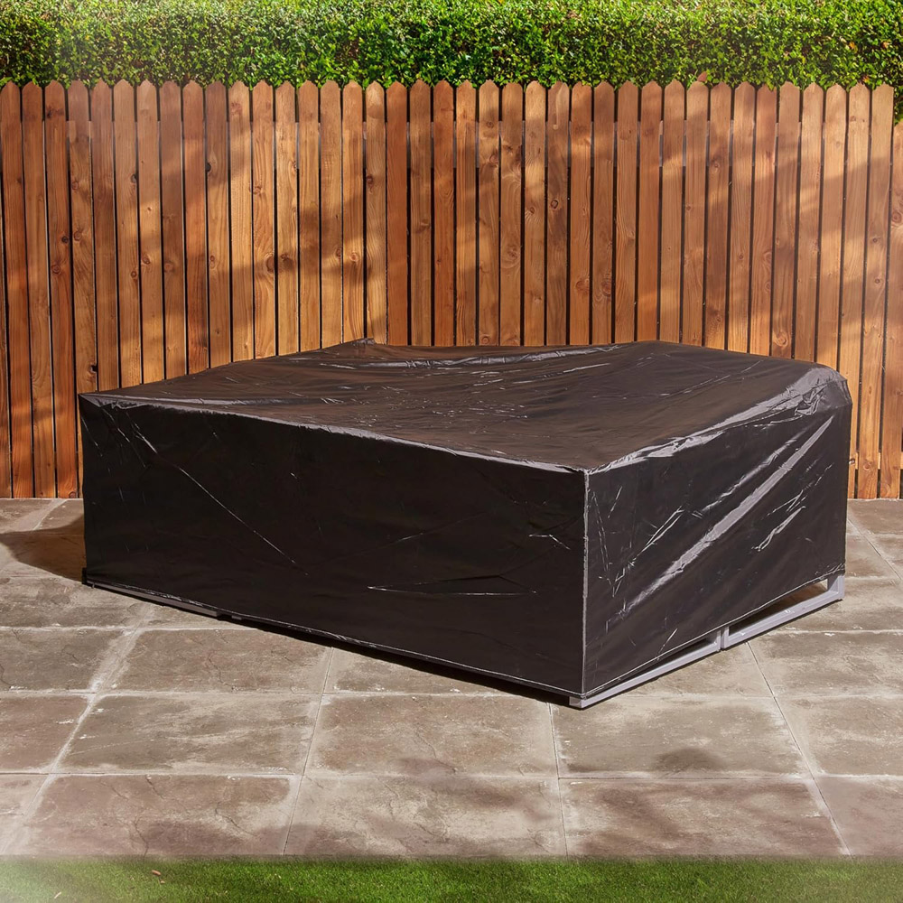 Home Treats 4 Seater Rattan Garden Sofa Set with Firepit and Storage Ottoman Image 6