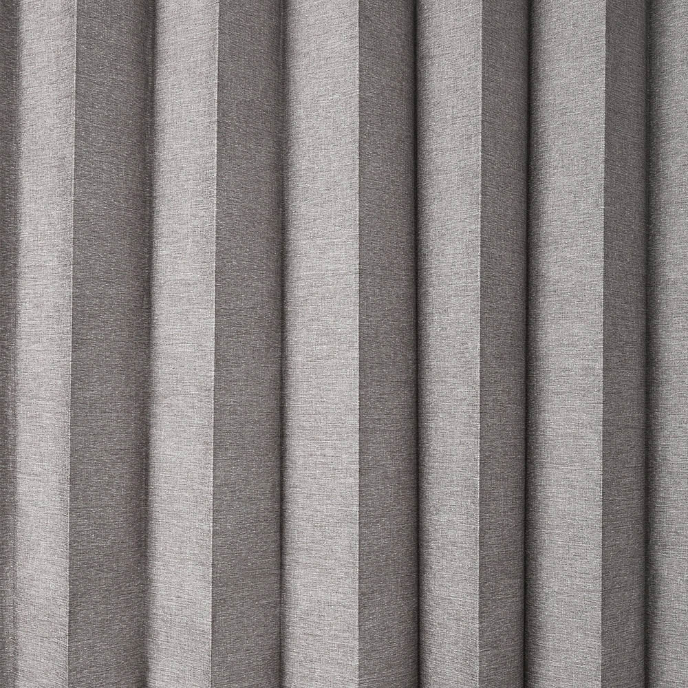 Living and Home Grey Faux Linen Semi-Sheer Pleated Folding Panel Curtain 180 x 200cm Image 3