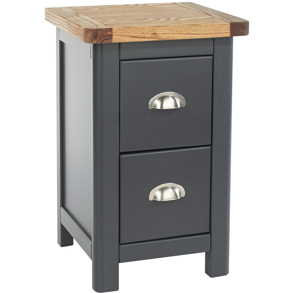 Core Products Dunkeld 2 Drawer Midnight Blue Petite Bedside Table Image 2