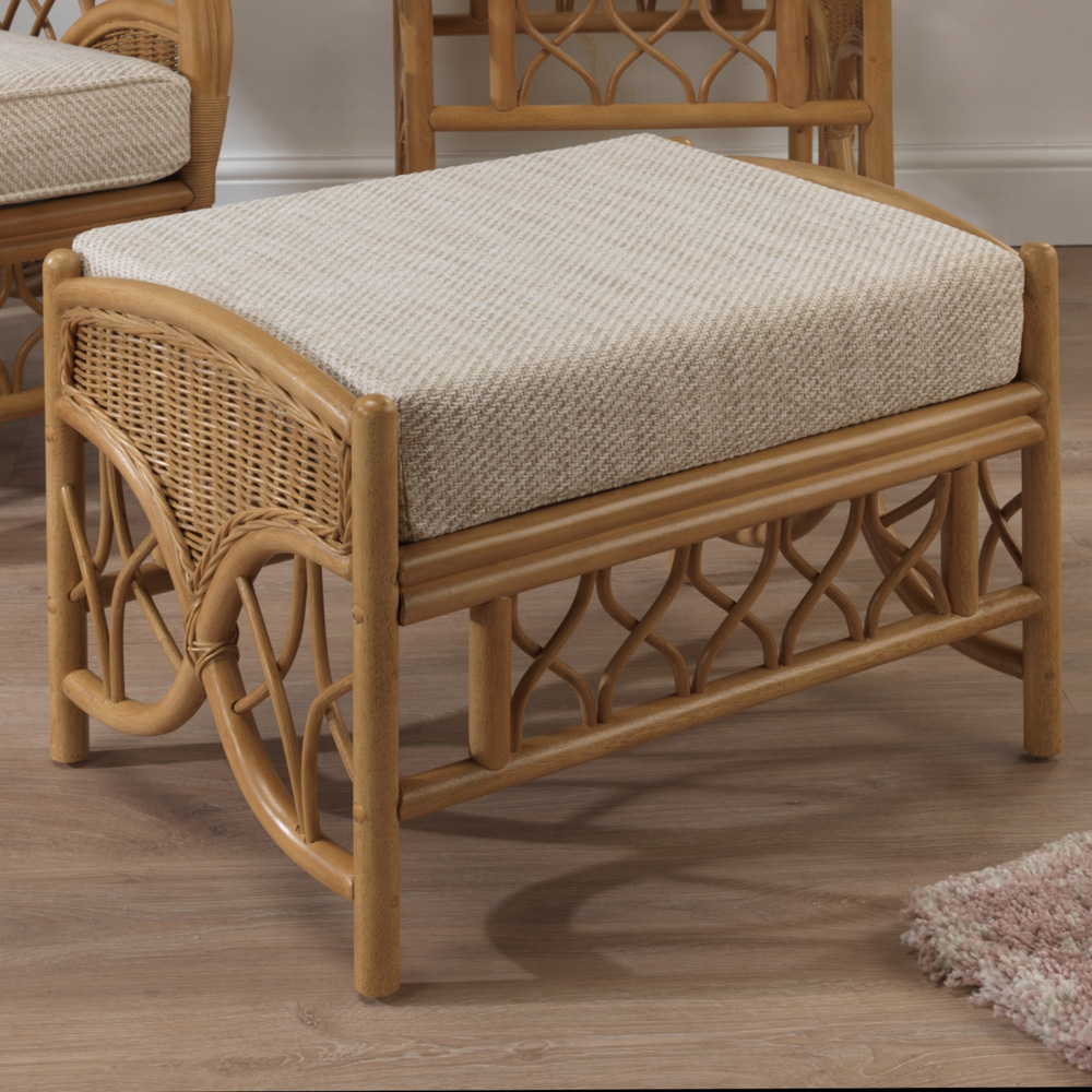 Desser Furniture Oslo Light Oak Natural Jasper Footstool Image 1