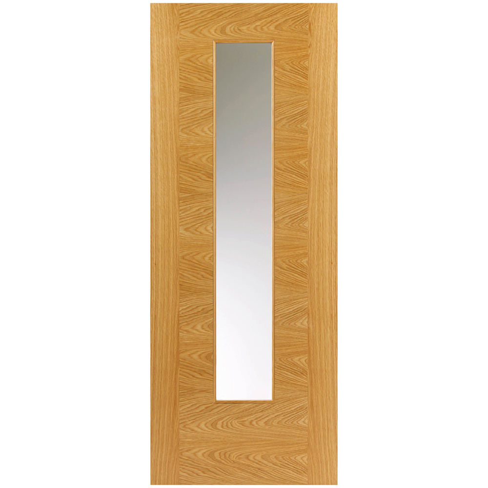 JB Kind Ostria Contemporary Flush Oak Glazed Internal Door 1981 x 838mm Image 1