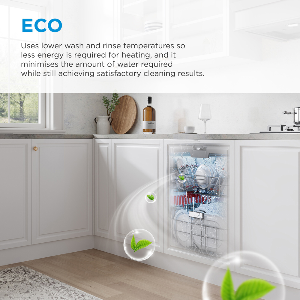 Midea MDWEB1403M(B)-WG White 14 Place Freestanding Full-Size Dishwasher Image 5
