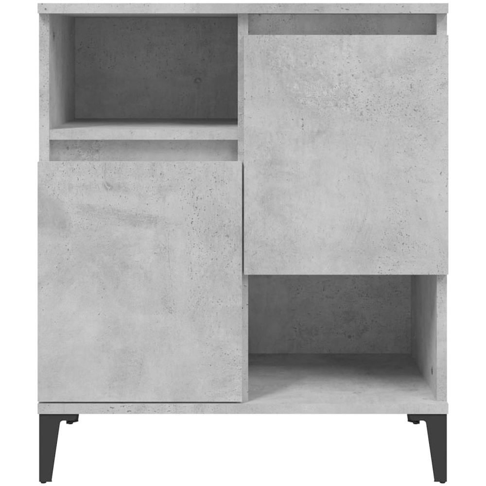 vidaXL 2 Door 2 Shelf Concrete Grey Sideboard Image 5