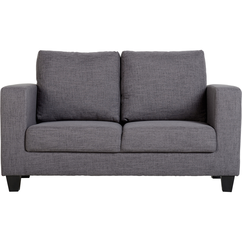 Seconique Tempo 2 Seater Grey PU Sofa Image 3