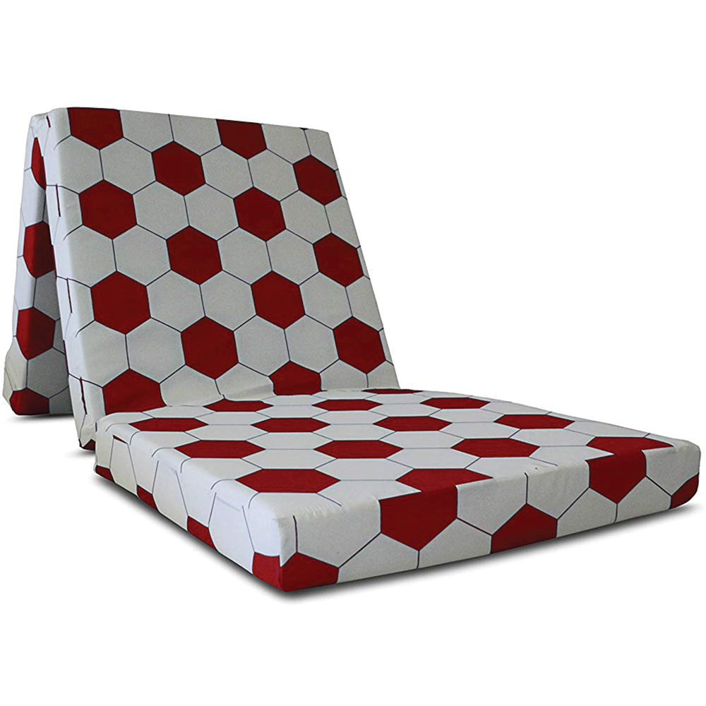 Visco Therapy Kids Football Red Folding Futon Z Bed Mattress Image 2