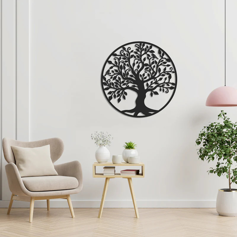 Decortie Tree of Life and Birds Botanical Metal Wall Decor Image 2