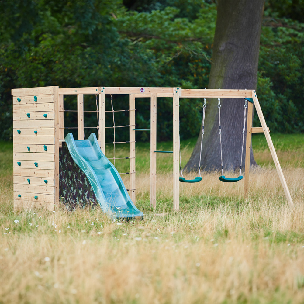 Plum Play Climbing Cube Wooden Playcentre with Swing Image 2
