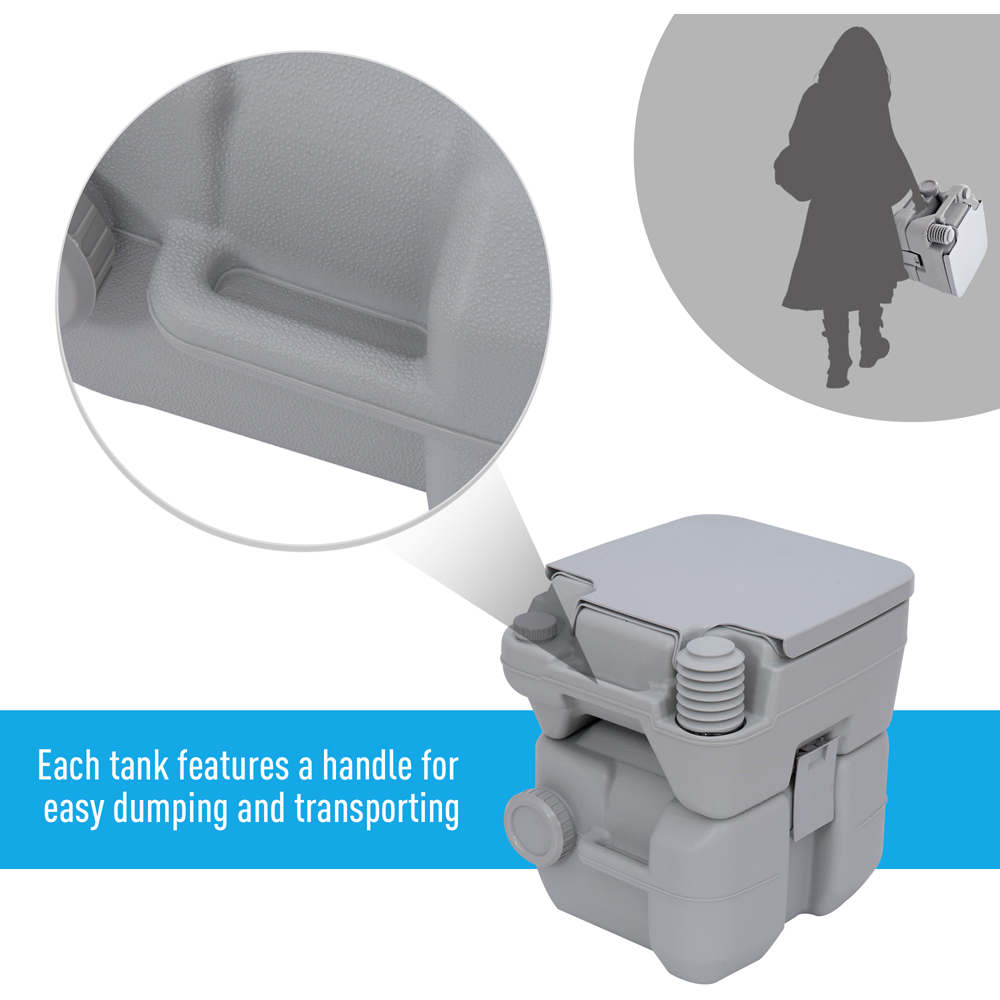 Outsunny 20L Waste Portable Camping Toilet Image 6