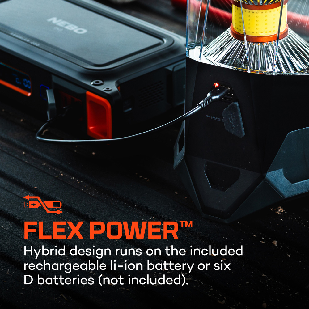 Nebo Galileo 1600 Flex 2-in-1 1600 Lumens Rechargeable Lantern with Built-In Power Bank Image 8