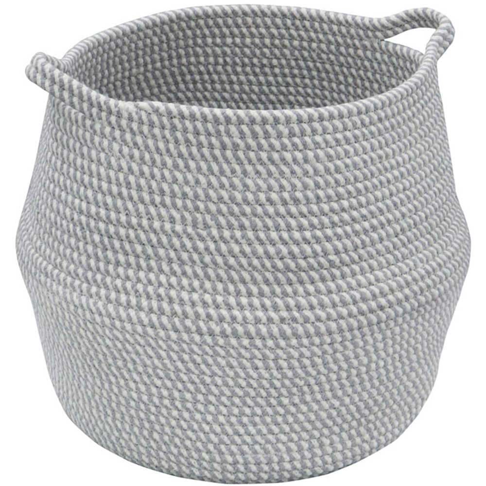 JVL Edison Large Round Belly Cotton Rope Storage Image 1