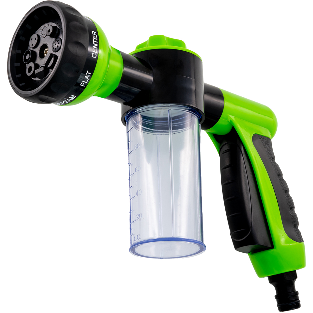 wilko Green 8 Mode Garden Hose Spray Gun with AntiSlip Handle Wilko