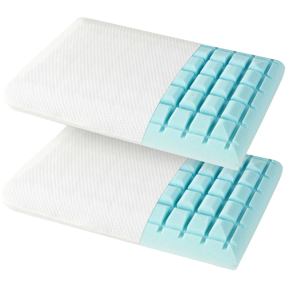 Costway Gel Memory Foam Pillow 2 Pack Image 1