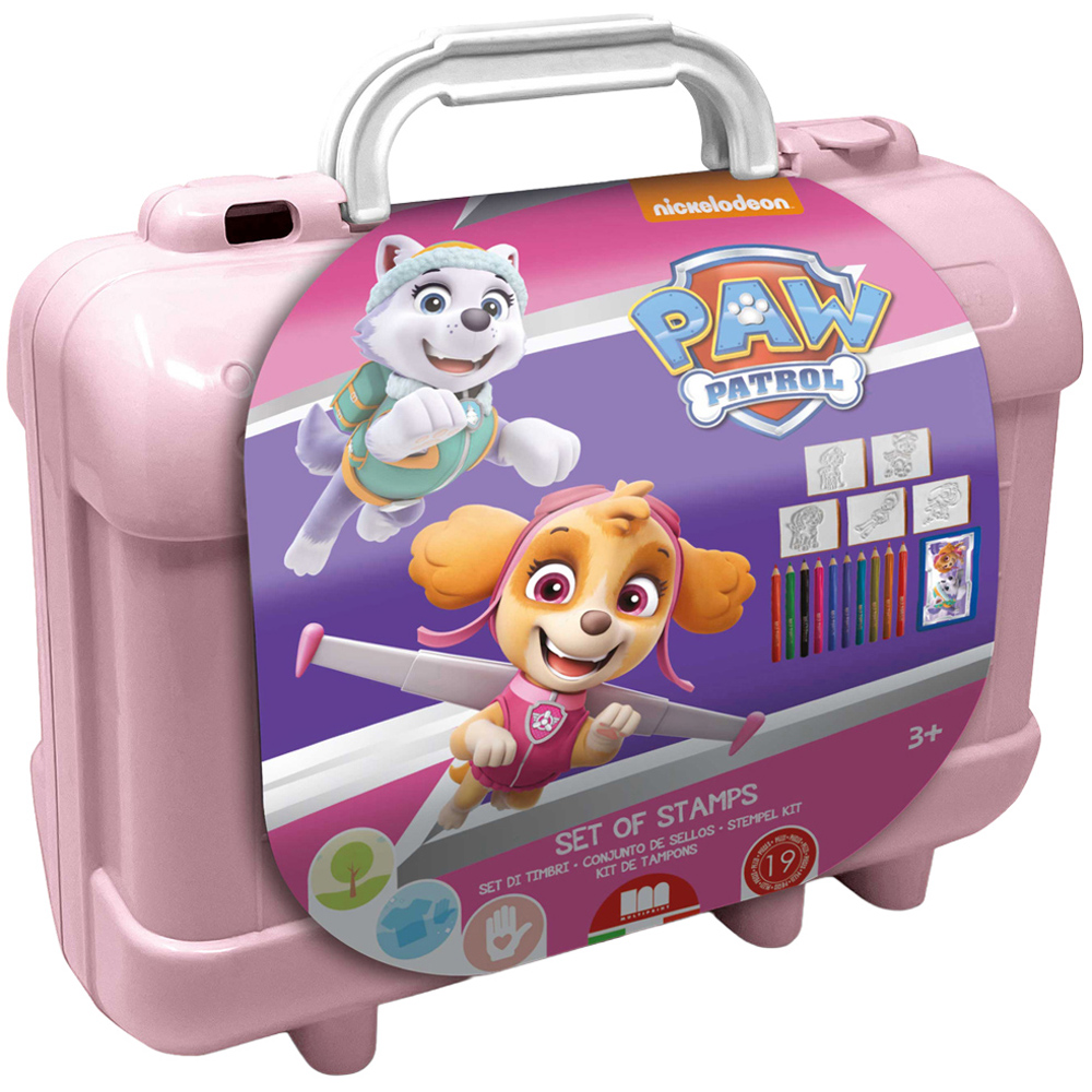 Multiprint Nickelodeon Paw Patrol Girl Kids Travel Colouring and Stamp Set Image 1