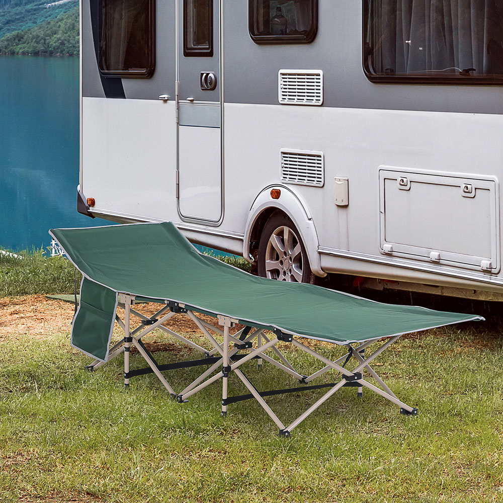 Outsunny Single Green Outdoor Camping Bed Image 2