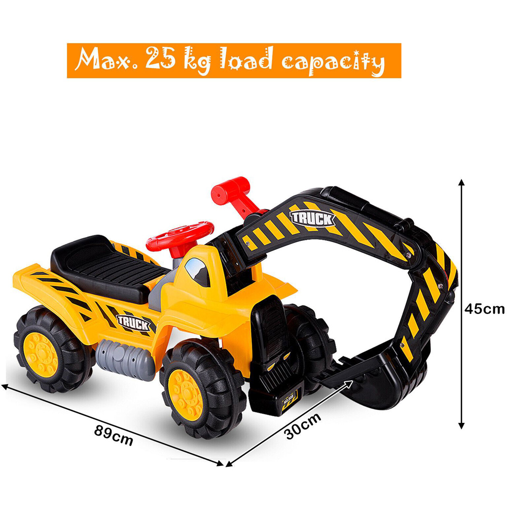 Costway Kids Ride On Digger with Safety Helmet Image 4