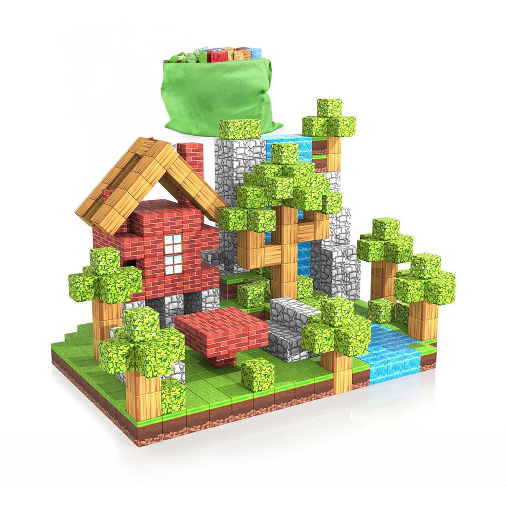 H&O Direct 150 Piece Magnetic Building Block Cube Set Image 3