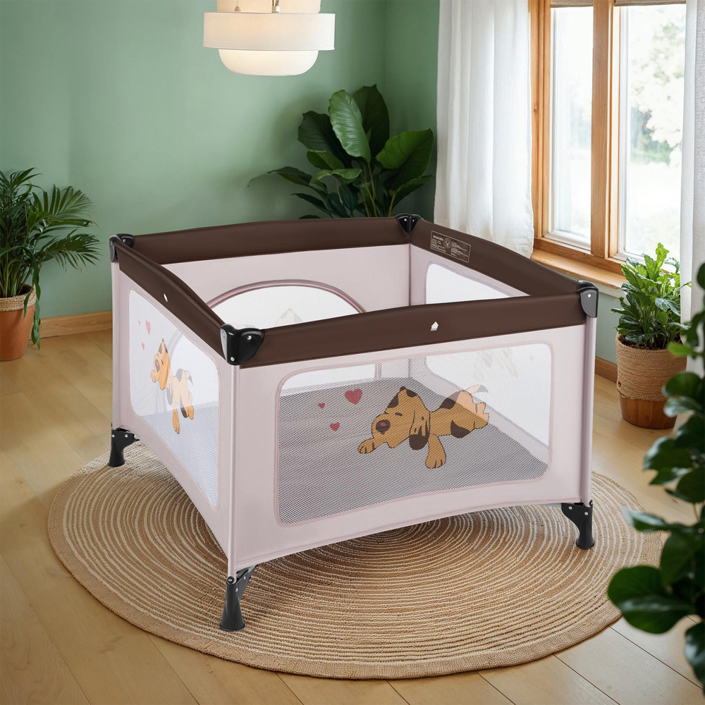 tectake Tommy Junior Kids Blue Playpen Image 2