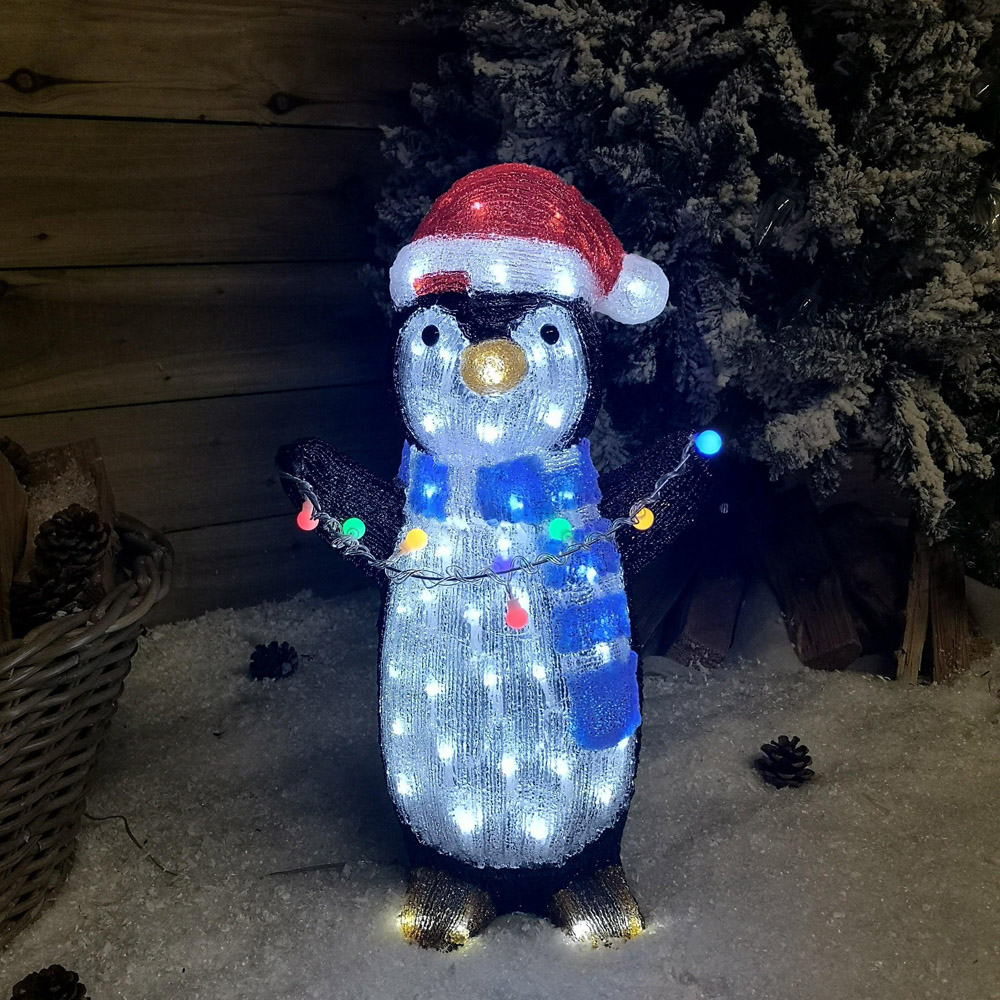 Samuel Alexander Acrylic Penguin LED Outdoor Christmas Decoration Image 5