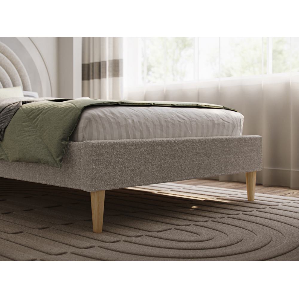 Flair Ava Single Grey Boucle Fabric Bed Image 2