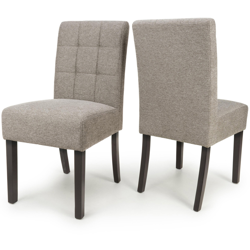 Portland Harlow Mocha Weave Natural Legs Waffle Back Dining Chair Image 7