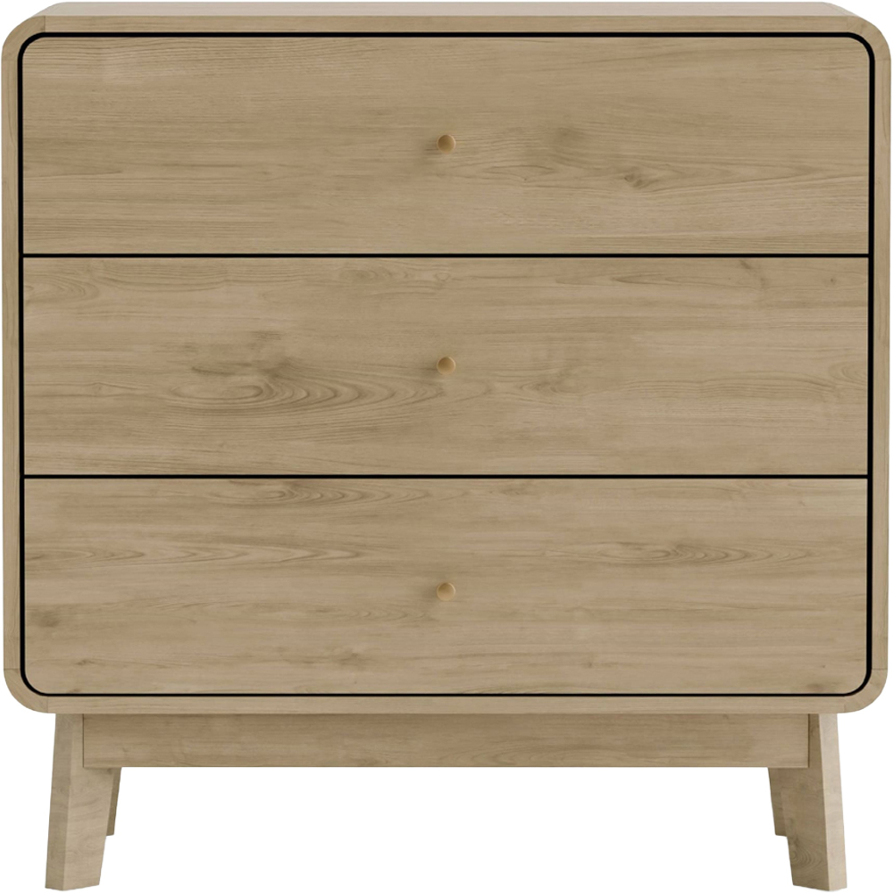 Julian Bowen Ingrid 3 Drawer Oak Chest of Drawers Image 3