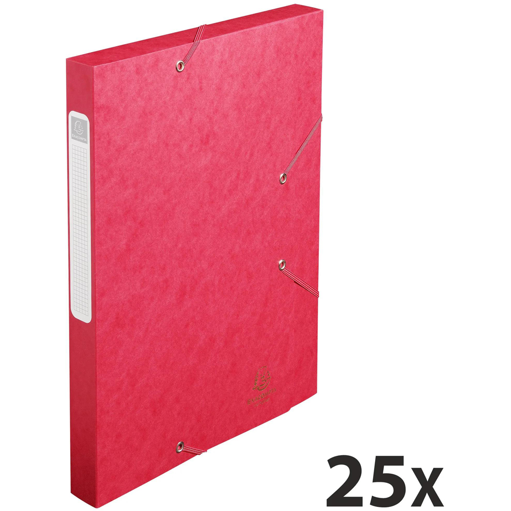 Exacompta Red Pressboard A4 Box File 25mm 25 Pack Image 8