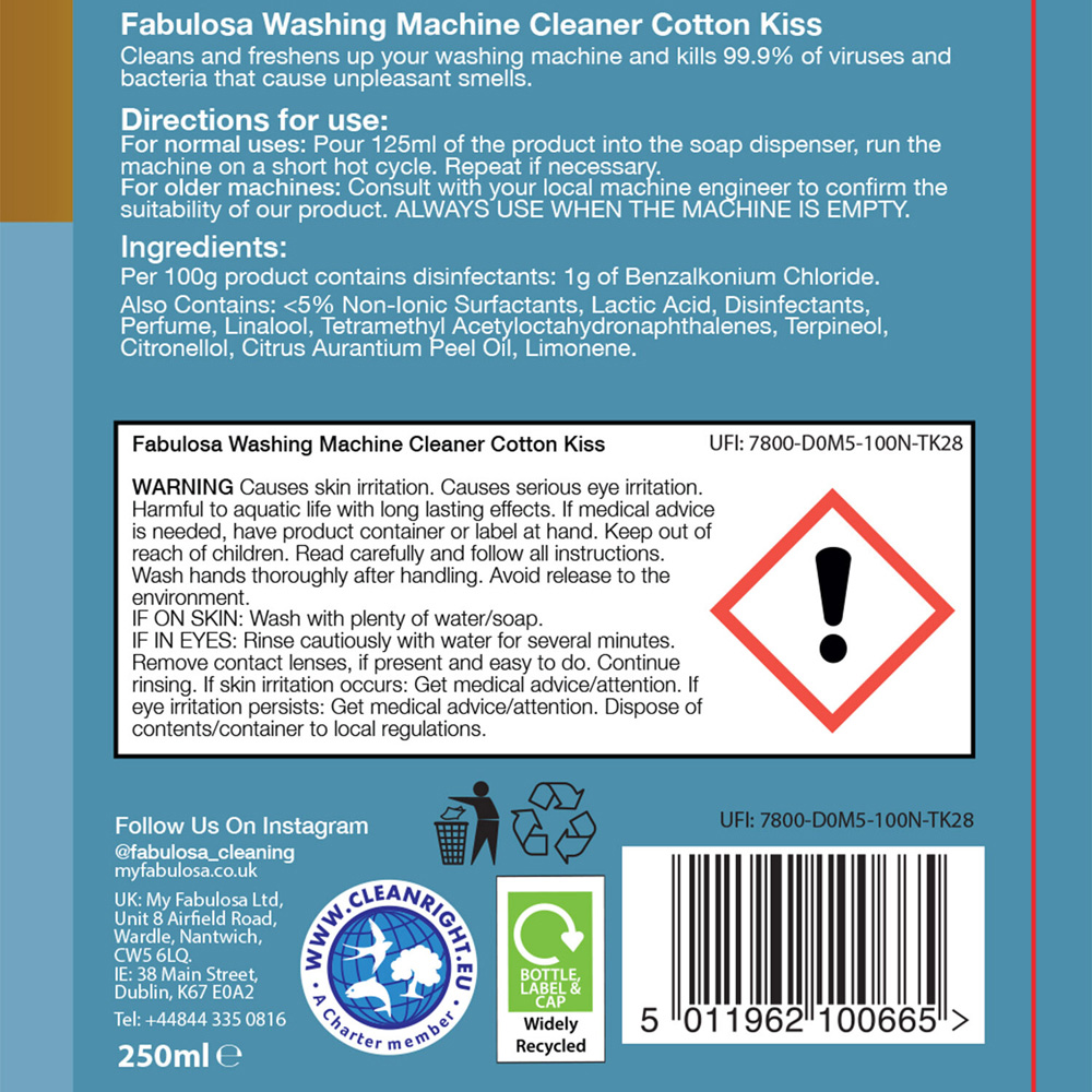 Fabulosa Scented Washing Machine Cleaner Image 2