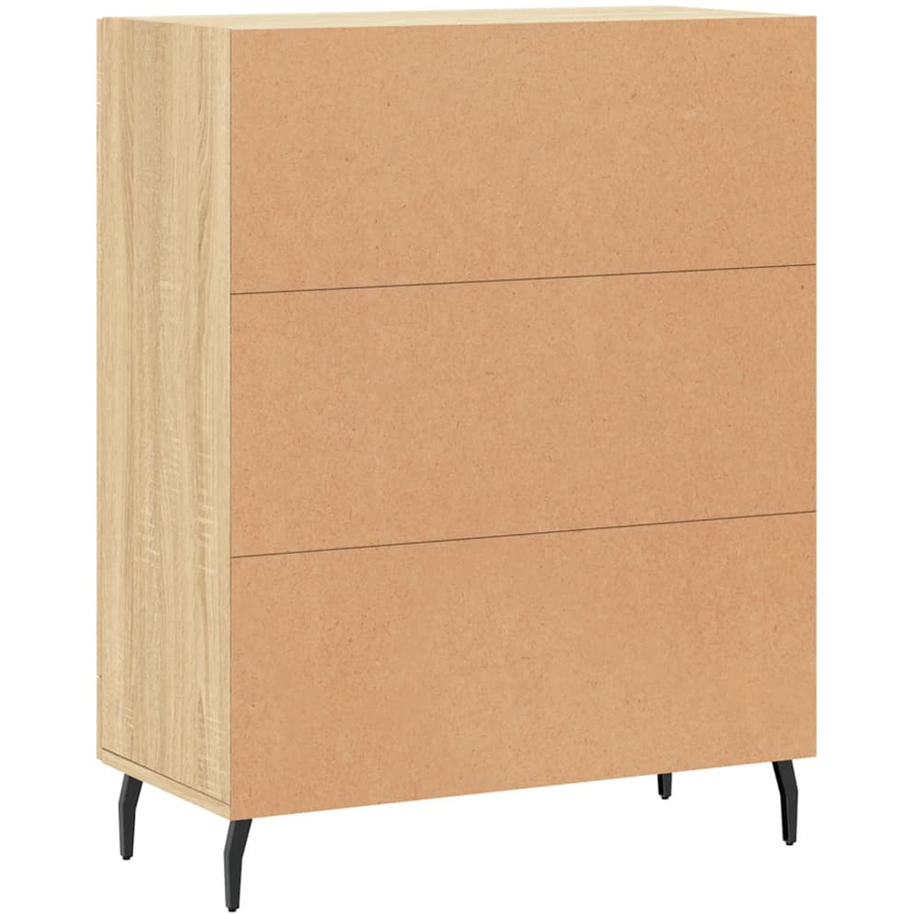 vidaXL 2 Glass Door Sonoma Oak Small Sideboard Image 8
