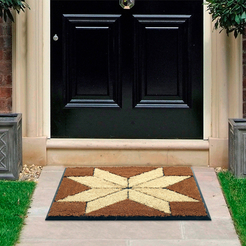 Coco & Coir Indian Star Coir Door Mat 45 x 75cm Image 2