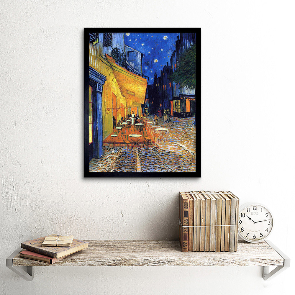 Wee Blue Coo Vincent Van Gogh Cafe Terrace Place Du Forum Arles 1888 Framed Wall Art Print 30 x 41cm Image 2