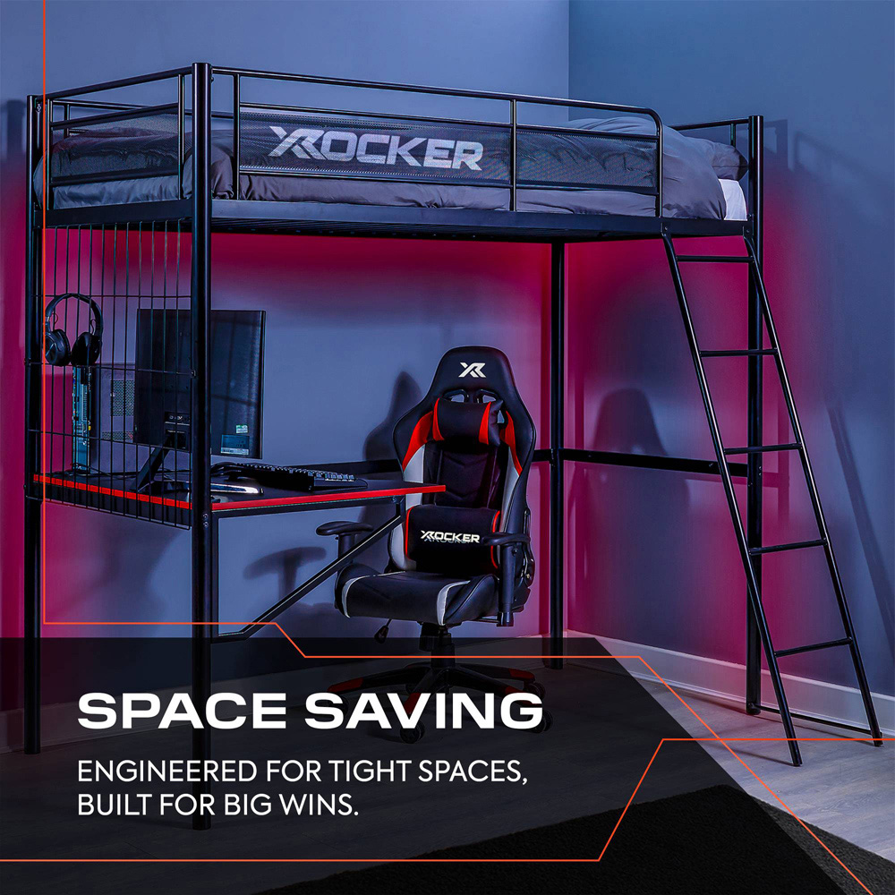 X Rocker Icarus XL Black Gaming High Sleeper with Desk Image 4