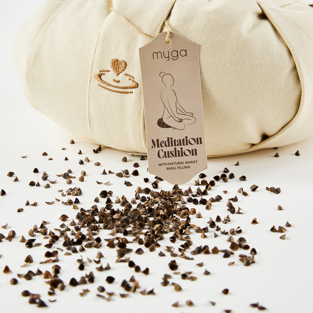 Myga Sand Zafu Yoga Meditation Cushion 34 x 34cm Image 2