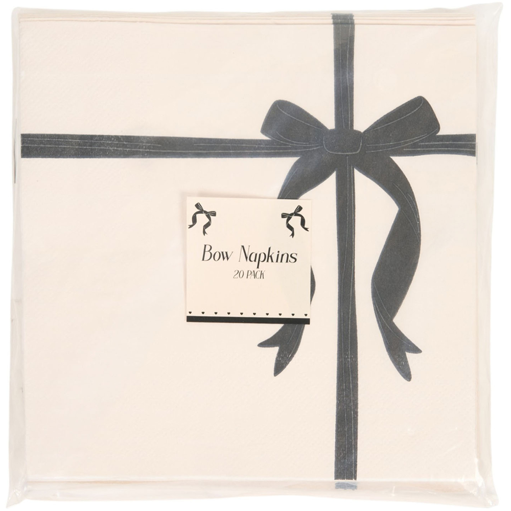 Pack of 20 Bow Napkins Image 5