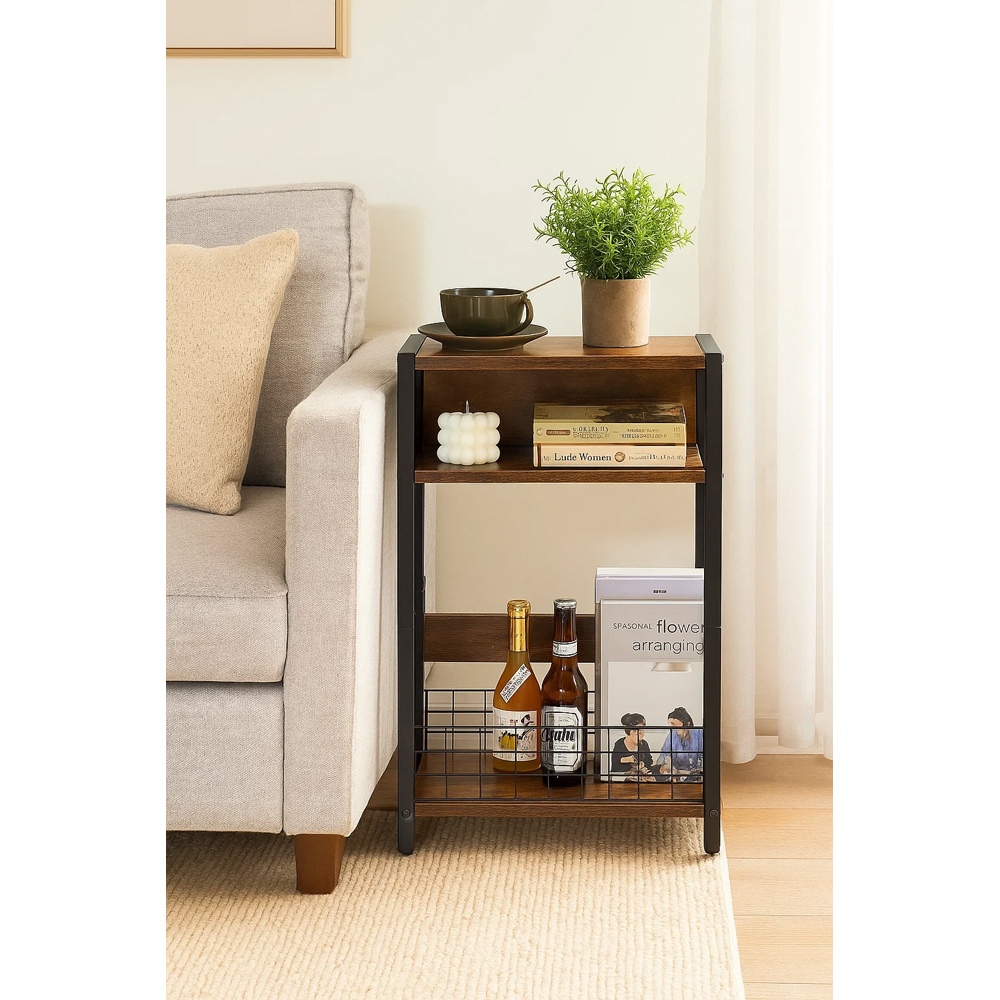 Modcraft 2 Shelf Slim Side End Table Image 3